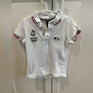 White Lacoste Kids Polo Shirt 2t